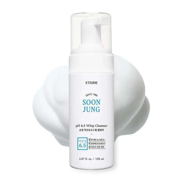 ETUDE Soon Jung pH 6.5 Whip Cleanser - Limpiador Facial en Espuma